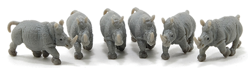 Rhinocerous, 6pc